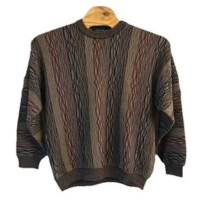 Tundra Canada Coogi Style Mens 3D Knit Pullover‎ Sweater Size Large READ
